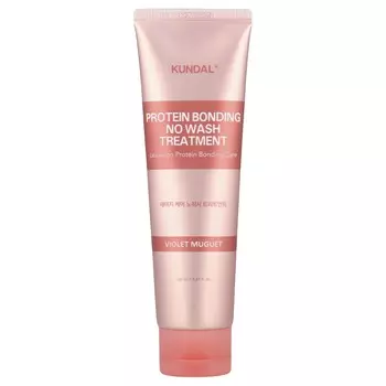 KUNDAL Несмываемый уход для укрепления протеинов, Фиалковый ландыш, 130 мл (4,39 жидких унций)