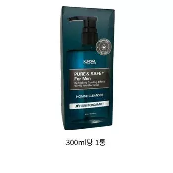 KUNDAL Охлаждающее очищающее средство для мужчин с ароматом бергамота, 600 мл, 3 шт.