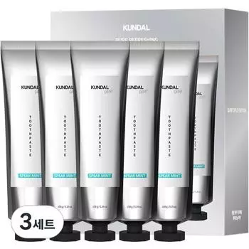 Kundal Освежающая отбеливающая зубная паста с мятой, 750 г, 3 набора