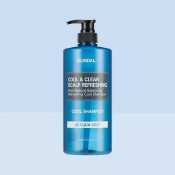 KUNDAL Освежающий и очищающий шампунь для кожи головы с аква-мятой 1058 мл