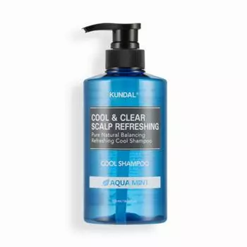 KUNDAL Освежающий охлаждающий шампунь для кожи головы с аква-мятой 500 мл 1 PCS