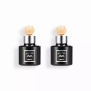 KUNDAL Парфюмированный освежитель воздуха для автомобиля Aroma Edition, набор из 2 предметов, лимон и лаванда, 75 мл, корейская косметика с хорошим ароматом