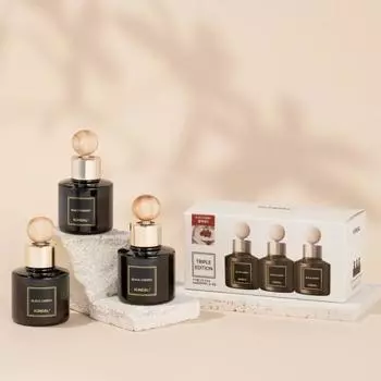 KUNDAL Парфюмированный освежитель воздуха для автомобиля, набор из 3 предметов, 75 мл, корейская косметика с приятным ароматом