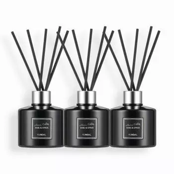 Kundal Perfume Diffuser Aroma Edition 3-piece Set Basil & Citrus 200ml, Korean cosmetics with good fragrance