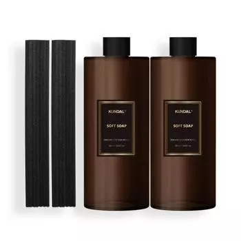 Kundal Perfume Diffuser Refill Set 2-piece Soft Soap 500ml, корейская косметика с хорошим ароматом