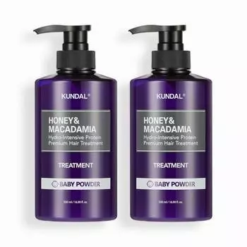 Kundal Protein Treatment 2 Piece Set 500ml Детская присыпка, корейская косметика с приятным ароматом