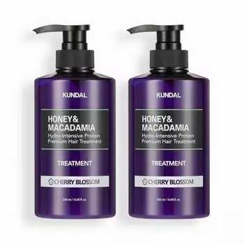 KUNDAL Protein Treatment 2 Piece Set Cherry Blossom 500 мл, корейская косметика с приятным ароматом