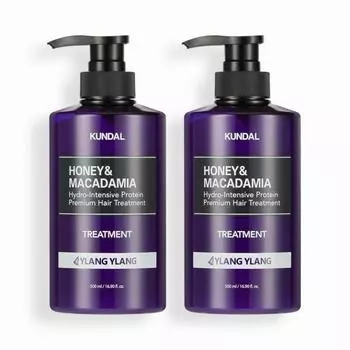 Kundal Protein Treatment 2 Piece Set Ylang Ylang 500ml, Korean cosmetics with good fragrance