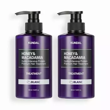 Kundal Protein Treatment Set of 2 Blanc 500 мл, корейская косметика с приятным ароматом