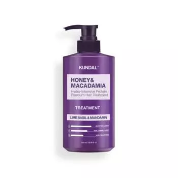KUNDAL Протеиновое средство для волос с медом и макадамией, лаймом, базиликом и мандарином, 500 мл 1 PCS
