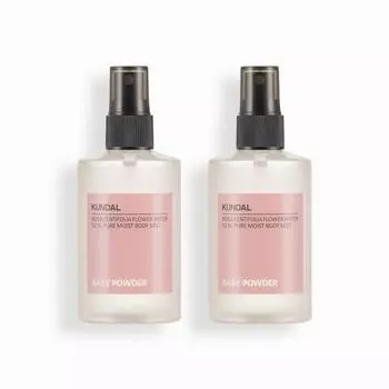 Kundal Pure Body Mist 2-piece Set Baby Powder 128ml, корейская косметика с приятным ароматом