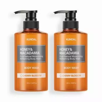 KUNDAL Pure Body Wash 2 Piece Set Cherry Blossom 500 мл, корейская косметика с приятным ароматом