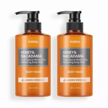 KUNDAL Pure Body Wash 2 Piece Set Lemon Verbena 500 мл, корейская косметика с приятным ароматом