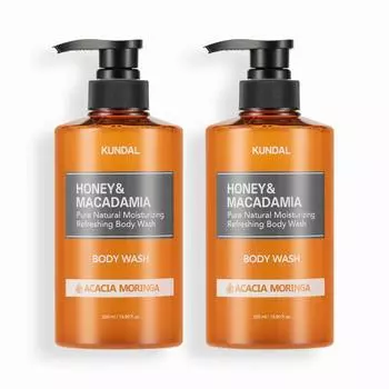 KUNDAL Pure Body Wash 2 Piece Set Acacia Moringa 500 мл, корейская косметика с приятным ароматом