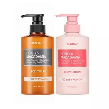 Набор Kundal Pure Body Wash 500 мл + Body Lotion 500 мл, корейская косметика с приятным ароматом