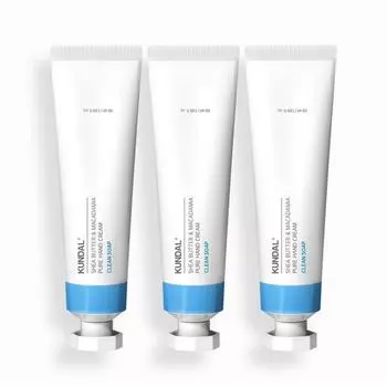 KUNDAL Pure Hand Cream 3-х компонентный набор Clean Soap 50 мл, корейская косметика с приятным ароматом