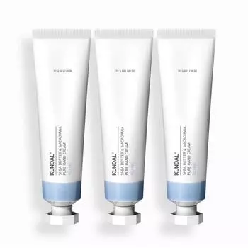 Kundal Pure Hand Cream 3-х компонентный набор Blanc 50 мл, корейская косметика с приятным ароматом