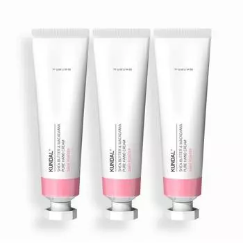 KUNDAL Pure Hand Cream 3-х компонентный набор Baby Powder 50 мл, корейская косметика с приятным ароматом