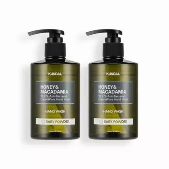 Kundal Pure Hand Wash 2-piece Set Baby Powder 258ml, корейская косметика с приятным ароматом