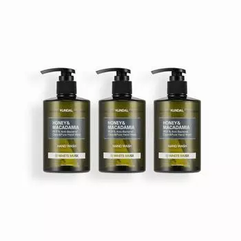 KUNDAL Pure Hand Wash 3-piece Set White Musk 258ml, корейская косметика с приятным ароматом