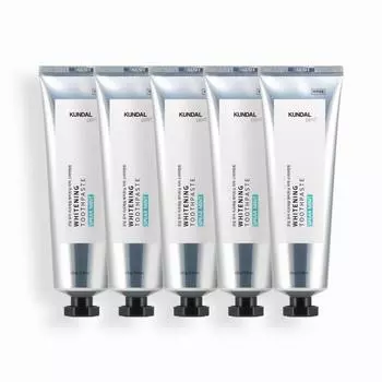 KUNDAL Зубная паста Pure Refreshing Whitening Whitening, набор из 5 предметов, 150 г, корейская косметика с приятным ароматом