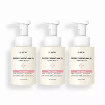 KUNDAL Pure & Safe Bubble Hand Wash 3-х предметный набор для мытья рук, детская присыпка 300 мл, корейская косметика с приятным ароматом