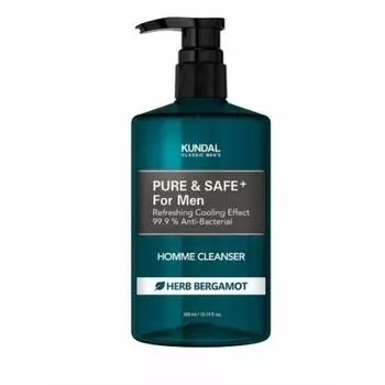 Kundal Pure & Safe Cooling Men s Cleanser Bergamot Fragrance, 300ml, 4 units