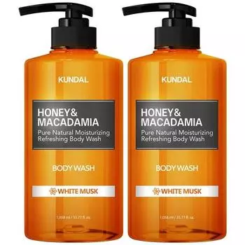 Kundal Pure Wash Белый мускус, 1058мл, 2 корейских косметики
