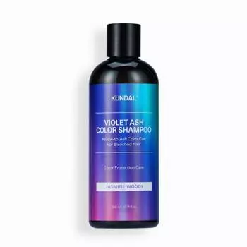 KUNDAL Шампунь для окрашенных волос Violet Ash Complementary Color Shampoo Jasmine Woody 300 мл, корейская косметика с приятным ароматом