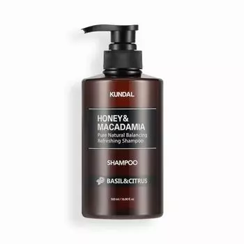 KUNDAL Шампунь Nature Aroma Edition Basil & Citrus 500 мл, корейская косметика с приятным ароматом