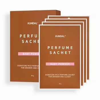 Kundal Signature Rich Perfume Wardrobe Freshener Baby Powder 20 г 4 упаковки, корейская косметика с хорошим ароматом