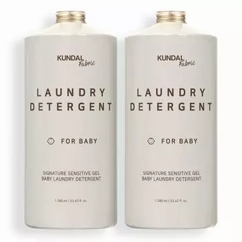 KUNDAL Гель для стирки детского белья Signature Sensitive Gel, 2 флакона по 1580 мл, корейская косметика с приятным ароматом