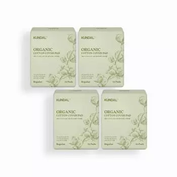 Kundal Signature Soft Cotton Гигиенические салфетки среднего размера 16 шт. 4 листа, корейская косметика с приятным ароматом