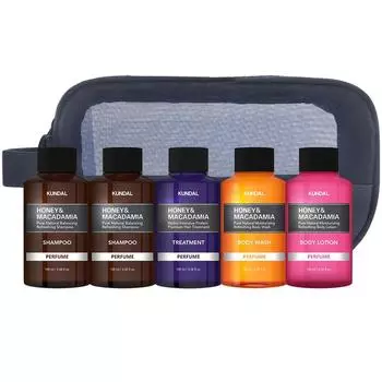 Kundal travel kit 5-piece set TYPE 1 baby powder scent, 1 set