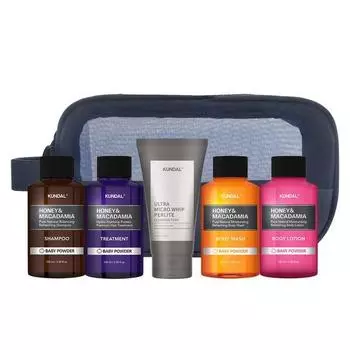 Kundal Travel Set 5 Детская присыпка со вкусом B тип, 1 комплект, набор популярной корейской косметики