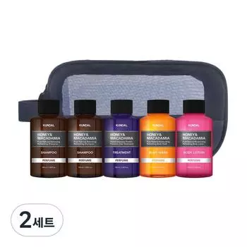 Kundal travel set 5 pieces white musk scent, 2 sets