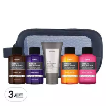 Kundal Travel Set 5 видов Ильранга Иланг со вкусом типа B, 3 набора, набор популярной корейской косметики