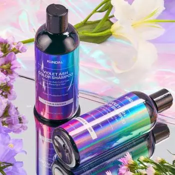 KUNDAL Шампунь для окрашенных волос Violet Ash Complementary Color 300 мл, корейская косметика с приятным ароматом