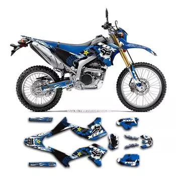 KUNGFU GRAPHICS DIRT BIKE Dirt Bike Custom Decal Полный комплект виниловых наклеек Совместимость с YAMAHA WR250R 2008 2009 2010 2011 2012 2013 2014 2015 2016