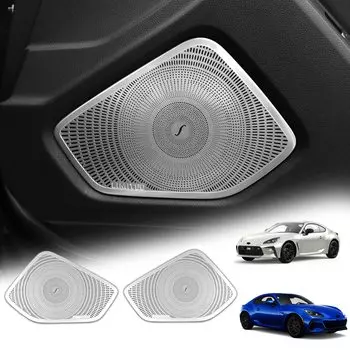 KUNGKIC Новая крышка динамика аудиосистемы Toyota GR86 ZN8 Subaru BRZ ZD8 Декоративная рамка совместима с наклейкой на отделку 2021 2022 года Детали интерьера из нержавеющей стали