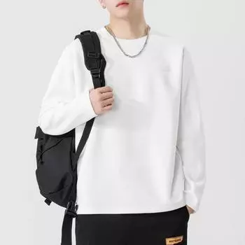 Kunhai Pengyun Men s Casual Long-Sleeve Round Neck T-Shirt - Autumn/Winter Trend M-Large белый