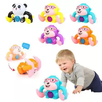 (Куниде) Детская электрическая раскладывающаяся игрушка с голосовым управлением, маленькая обезьянка, игрушка для ходьбы и пения, мозговая игрушка One Size фиолетовый