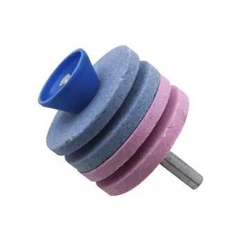 (Куниде) Двухслойная точилка для косилки Четырехслойный шлифовальный круг Точильный камень Износостойкая точилка Промышленная шлифовальная головка One Size розовый