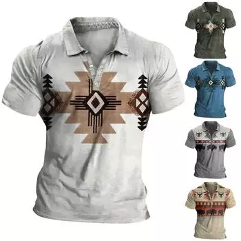 (Куниде) Мужская рубашка для гольфа, повседневная спортивная V-образным вырезом, ребристый воротник с коротким рукавом, модная повседневная однотонная однотонная весна-лето, стандартная посадка S синий