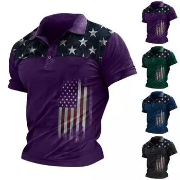 (Куниде) Мужская рубашка для гольфа, повседневная спортивная V-образным вырезом, ребристый воротник с коротким рукавом, модная повседневная однотонная однотонная весна-лето, стандартная посадка XXL чёрный