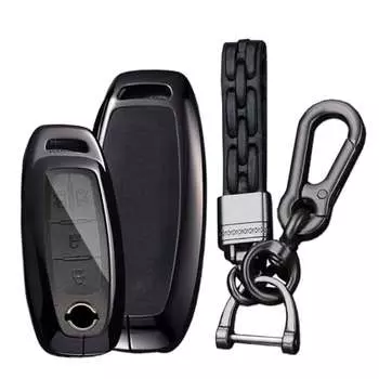 KUNIO Nissan exclusive key case key cover key chain leather alloy scratch resistant for current NISSAN Sakura B6 Aria x-trail T33 Pathfinder Infiniti