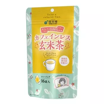 Kunitaro Decaffeinated Genmaicha Triangular Tea Bag 16P