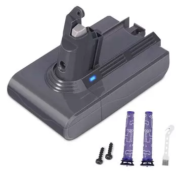 KUNLUN Совместимо с пылесосом Dyson v6 DC62 DC61 HH08 DC72 DC74 SV09 SV08 SV07 Оснащено многоступенчатой схемой защиты Маркировка PSE включена в комплект