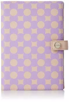 Kuo with Kira Notebook Cover Nanban Print Leather A6 Notebook Cover NCX031293 Lilac [La Karacho] Cloisonn (L)