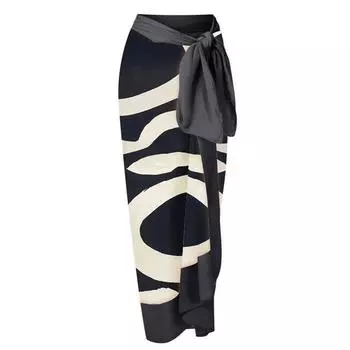 Купальник бикини на одно плечо с высокой талией, с цветными блоками M